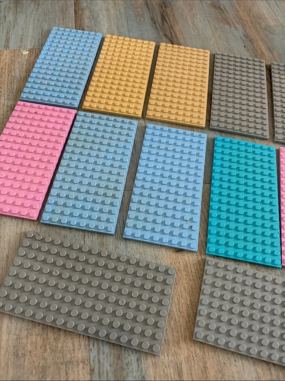 LEGO Baseplate Bulk Lot Various Colors 8x16
